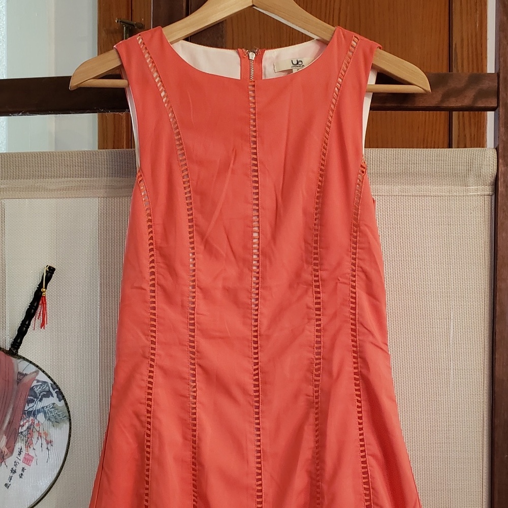 Ya Los Angeles Orange Fit Flare Dress